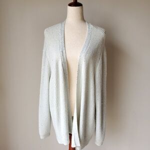 Lane Bryant Sparkle Gray Cardigan Sweater 22/24
